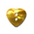 Lot de 3 boutons Nacre en forme de Coeur couleur Jaune