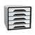Bloc de classement 5 tiroirs standards Smoove Blanc et noir - CEP