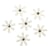 Fleurs en satin av. strass, 1,8cm ø, ivoire, 60 pces