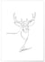 Affiche Line Art Deer | A3 : 29,7x42cm