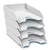 Lot de 4 corbeilles à courrier rangement documents papiers Nuance Soft - CEP