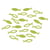 Feutre Miniatures Poisson, 3,5x1x0,2cm, 2 sortes, 36pces, vert tilleul