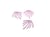 4 Breloques feuille 22*20mm Rose