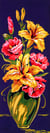 Canevas antique Fleurs 25x60cm