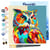Mini Peinture par Numéro Figured'Art 20x20cm avec cadre Hibou Abstrait Pop Art - Petit Format