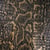 Tissu Simili cuir Croco snake Or sur fond Noir