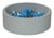 Piscine à balles Aire de jeu + 150 balles perle, transparent, gris, bleu clair - Velinda