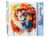 Peinture par Numéro Figured'Art - Lion flamboyant - Kit de Loisir Créatif DIY Numéro d'Art Complet - 40x50cm sans châssis en bois