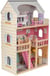 Grande Maison de Poupées Bois, Éclairage LED 60x30x90 cm - 3 Étages Terrasse & Accessoires
