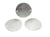 4 Connecteurs sequins ronds 25mm argent pailleté