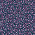 Tissu Coton imprimé Fleuris Giorgio sur fond Bleu marine