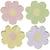 8 Petites Assiettes Fleurs Lilas, Rose, Jaune, Vert et Or