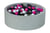 Piscine à balles Aire de jeu + 450 balles noir, blanc, rose,gris - Velinda
