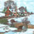 4 serviettes en papier découpage collage 33 cm VILLAGE ENNEIGE N 711