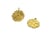 1 Pendentif fleur, marguerite 25.5*22mm, acier inox 304 plaqué or 18K