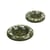 Lot de 6 boutons rond plastique recyclé 4 trous vert kaki