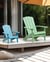 Chaise de Jardin pour Enfants Bleu Clair en Plastique Effet Bois Pour Terrasse Patio Style Moderne