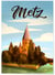 Affiche ville Metz | A3 : 29,7x42cm