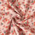 Tissu Double gaze de Coton Fleuris June sur fond Pêche