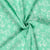 Tissu Coton extensible Pissenlit mode sur fond Vert menthe