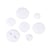 Lot de 6 boutons tunnel classique blanc