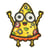 Ecusson thermocollant fun pizza 5cm x 4cm