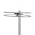 Nedis Antenne Radio FM Extérieure 87.5 à 108 MHz avec Gain 4 dB en Aluminium Noir / Argent