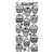 1 planche de stickers autocollants peel off doré CUP CAKE 5554