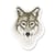 Ecusson thermocollant tête de loup 4x5cm