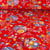 Tissu Coton imprimé Arty Wasabi fleuris sur fond Rouge