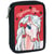 Trousse garnie Licorne Rouge 20 CM - 2 compartiments