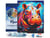 Diamond Painting Broderie Diamant Figured’Art 40x50cm toile tendue sur châssis en bois - diamants carrés - Hippopotame Coloré Abstrait