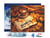 Diamond Painting Broderie Diamant Figured’Art 40x50cm toile tendue sur châssis en bois - diamants carrés - Thé et livre en Automne