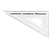 Graphoplex - Equerre de coupe graduée 60° bord acier patin antiglisse 30 cm