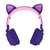 Avizar Casque Audio Sans Fil Bluetooth 5.0 Design Oreilles de Chat avec LED Fuchsia