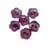 Lot de 3 boutons en forme de Violette couleur Rose Bonbon 12mm