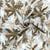 Tissu Viscose imprimé digital Léonie herbier Kaki et Beige sur fond Bleu ciel