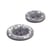 Lot de 3 boutons rond plastique recyclé 4 trous gris cendre