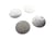 4 Sequins ronds 20mm argent pailleté sur 2 faces