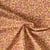 Tissu Voile de Coton digital imprimé Jardin d'argile sur fond Brun
