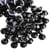 25 Cabochons Strass brillants thermocollants Hotfix en verre noir Diamètre 6 mm - grade AA