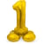 Ballon Aluminium avec base Chiffre 1 Doré - 72 cm