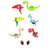 Dinosaure en feutrine autocollante 4 à 7 cm avec yeux mobiles x 28