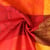 Tissu Jacquard Paloma damiers Jaune et Orange sur fond Rouge