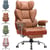 Chaise gaming ergonomique GTPLAYER motif diamant - Cuir - Marron - 50x73x126 cm