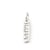 1 Petit pendentif rectangle gravé HAPPY 17*4mm cuivre argent platine