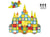Jeu de construction magnétique - 111 pièces - Tuiles colorées - Matériaux ultra résistants - XL - 1001Jouets
