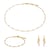 Collier, bracelet et boucles d'oreilles Elyssa en pierres Améthyste - Sloya