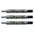 Lot de 3 marqueurs permanents MAXIFLO NLF60 - PENTEL - Pointe biseautée 1 - 3,5 mm - Noir