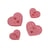 Lot de 3 boutons coeur pailleté rose